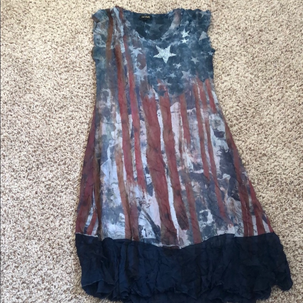 CAL STYLE USAAmerican flag dress